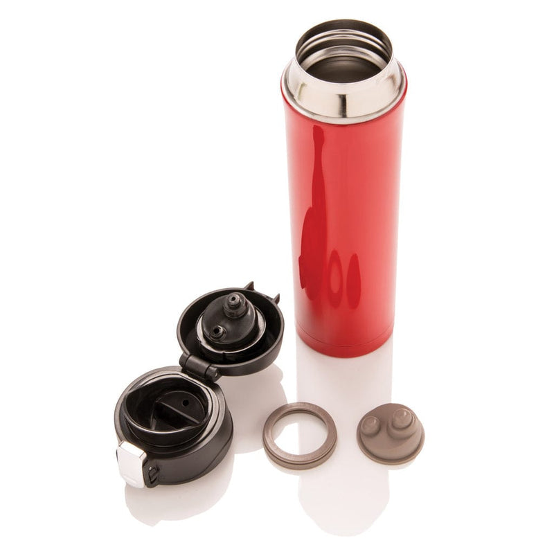 Bottiglia termica easy lock in acciaio riciclato RCS - personalizzabile con logo