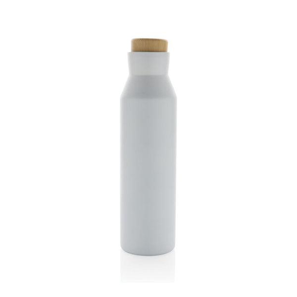 Bottiglia termica Gaia in acciaio riciclato RCS 500ml bianco - personalizzabile con logo