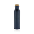 Bottiglia termica Gaia in acciaio riciclato RCS 500ml blu - personalizzabile con logo