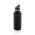 Bottiglia termica Hydro in acciaio riciclato RCS e beccuccio nero - personalizzabile con logo