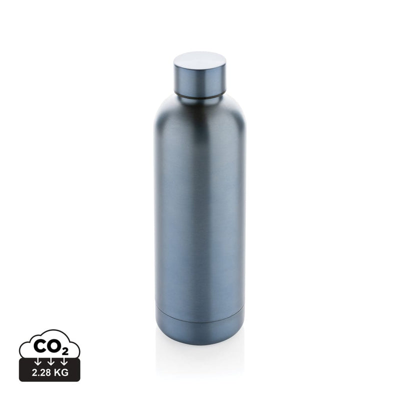 Bottiglia termica Impact  in acciaio riciclato RCS azzurro - personalizzabile con logo