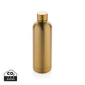 Bottiglia termica Impact  in acciaio riciclato RCS oro - personalizzabile con logo
