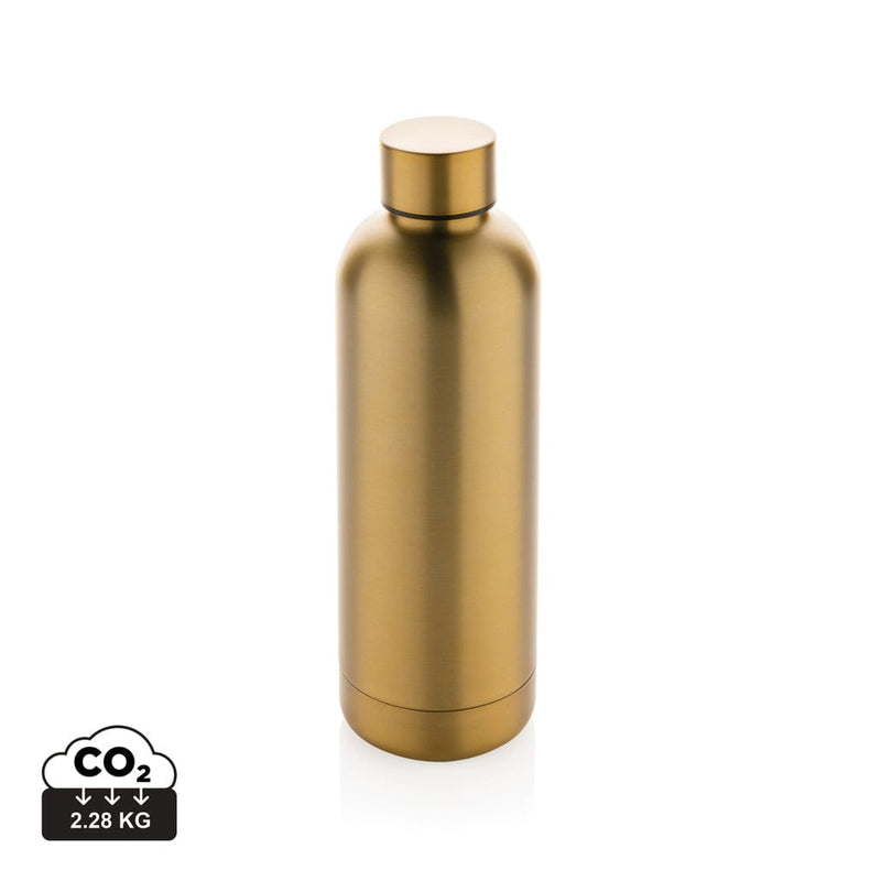 Bottiglia termica Impact  in acciaio riciclato RCS oro - personalizzabile con logo