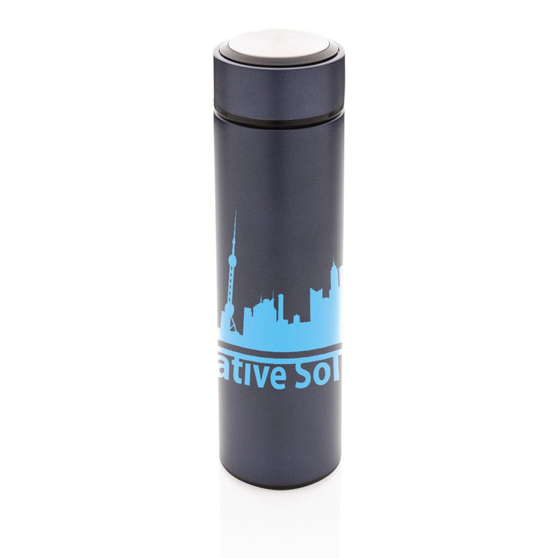 Bottiglia termica in acciaio con tappo in metallo Colore: nero, color argento, bianco, blu €11.08 - P433.391