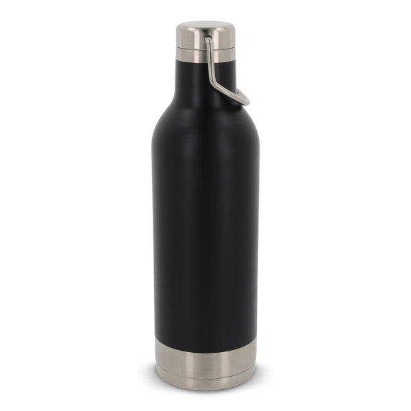 Bottiglia termica in acciaio inossidabile 400ml Nero - personalizzabile con logo