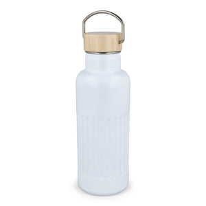 Bottiglia termica in acciaio inossidabile riciclato da 500 ml Bianco - personalizzabile con logo
