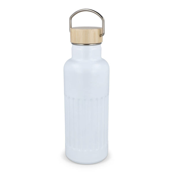 Bottiglia termica in acciaio inossidabile riciclato da 500 ml Bianco - personalizzabile con logo