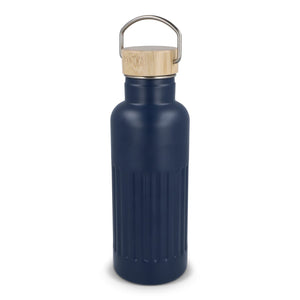 Bottiglia termica in acciaio inossidabile riciclato da 500 ml blu navy - personalizzabile con logo