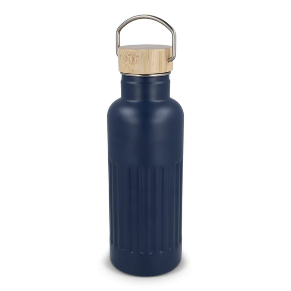 Bottiglia termica in acciaio inossidabile riciclato da 500 ml blu navy - personalizzabile con logo