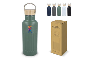 Bottiglia termica in acciaio inossidabile riciclato da 500 ml - personalizzabile con logo