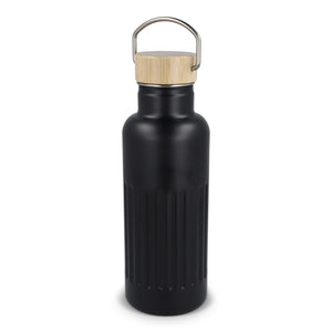 Bottiglia termica in acciaio inossidabile riciclato da 500 ml Nero - personalizzabile con logo