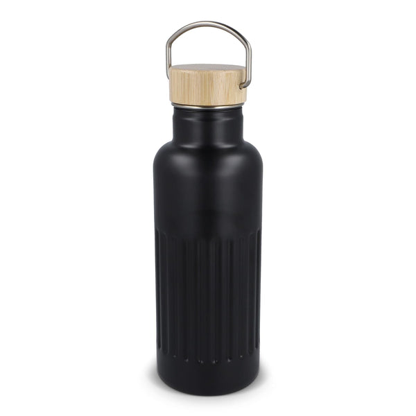 Bottiglia termica in acciaio inossidabile riciclato da 500 ml Nero - personalizzabile con logo