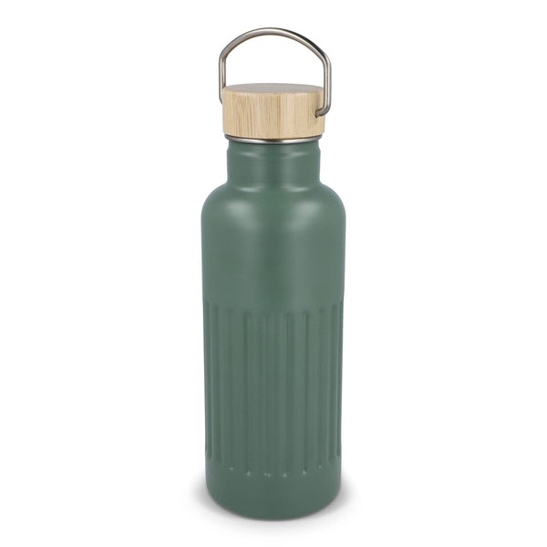 Bottiglia termica in acciaio inossidabile riciclato da 500 ml verde calce - personalizzabile con logo