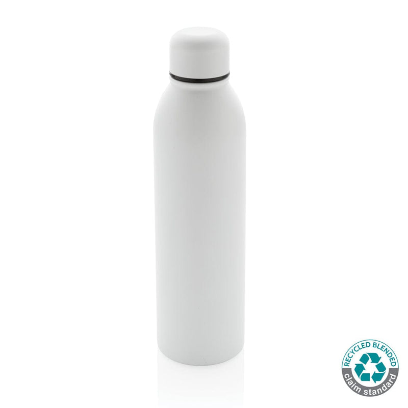 Bottiglia termica in acciaio riciclato RCS 500ml bianco - personalizzabile con logo
