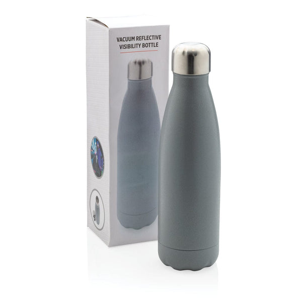 Bottiglia termica riflettente 500ml grigio - personalizzabile con logo