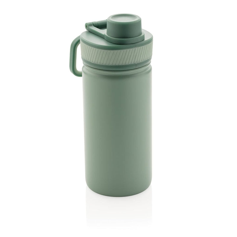 Bottiglia termica sportiva in acciaio inossidabile 550ml verde - personalizzabile con logo