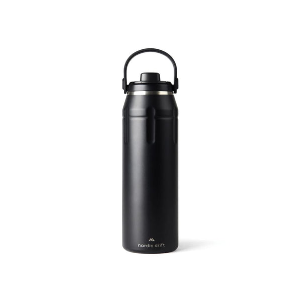 Bottiglia termica sportiva Nordic Drift Trail RCS 940ML nero - personalizzabile con logo