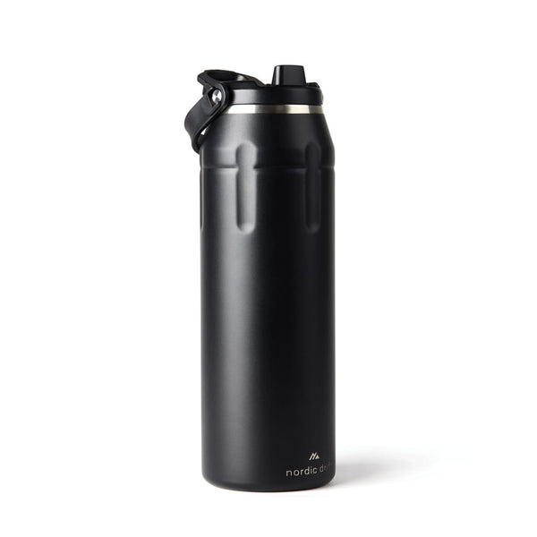 Bottiglia termica sportiva Nordic Drift Trail RCS 940ML nero - personalizzabile con logo