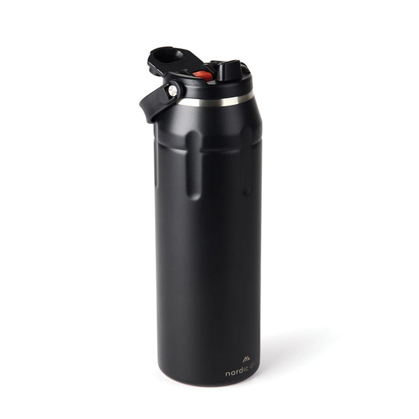 Bottiglia termica sportiva Nordic Drift Trail RCS 940ML nero - personalizzabile con logo