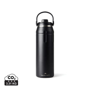 Bottiglia termica sportiva Nordic Drift Trail RCS 940ML nero - personalizzabile con logo