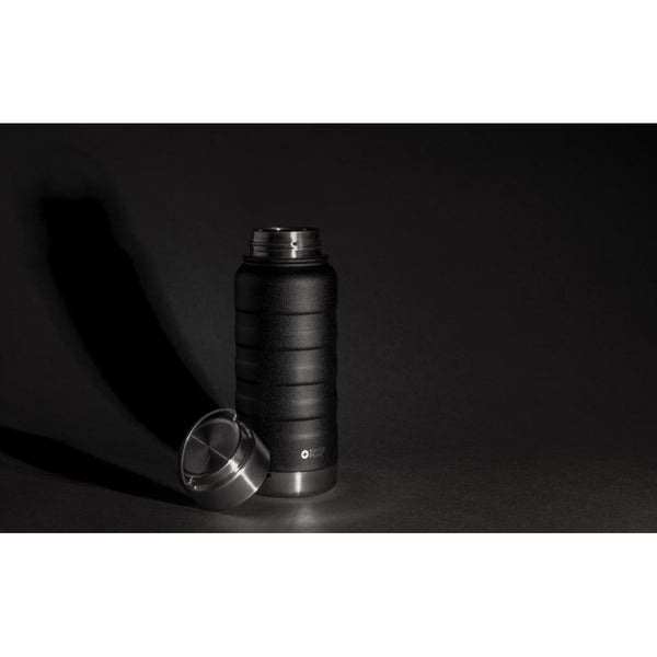 Bottiglia termica Swiss Peak in rame con manico nero - personalizzabile con logo