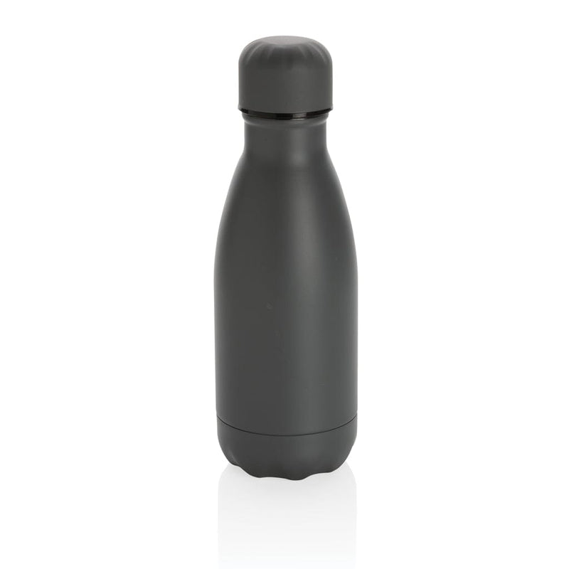 Bottiglia termica tinta unita in acciaio 260ml grigio - personalizzabile con logo