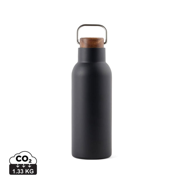 Bottiglia termica VINGA Ciro in Acciaio RCS 580 ml nero - personalizzabile con logo