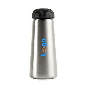 Bottiglia termica VINGA Erie in acciaio riciclato RCS 450 ml color argento - personalizzabile con logo