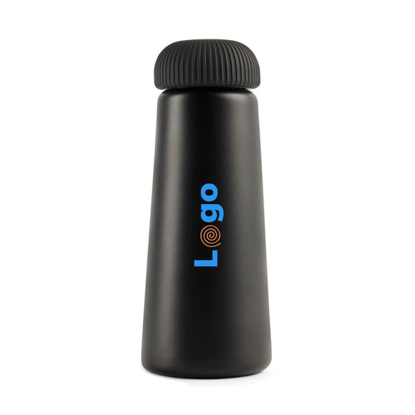 Bottiglia termica VINGA Erie in acciaio riciclato RCS 450 ml nero - personalizzabile con logo