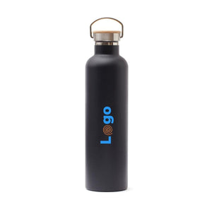 Bottiglia termica VINGA Miles Large 1000ml nero - personalizzabile con logo