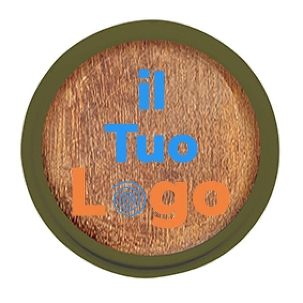 Bottiglia termica Wood in acciaio riciclato  certificato RCS - personalizzabile con logo