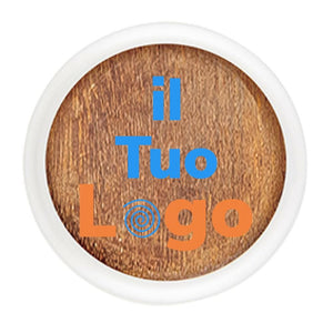 Bottiglia termica Wood in acciaio riciclato  certificato RCS - personalizzabile con logo