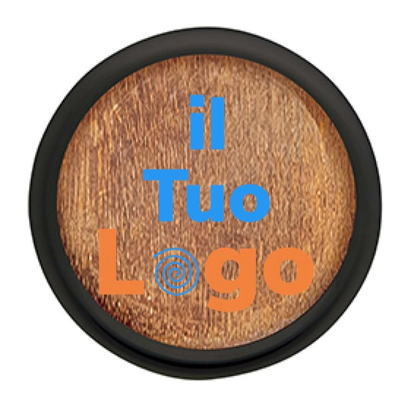 Bottiglia termica Wood in acciaio riciclato  certificato RCS - personalizzabile con logo