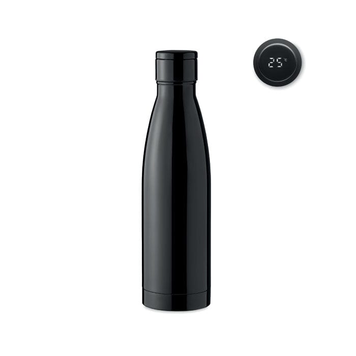 Bottiglia termometrica. 500 ml Nero - personalizzabile con logo