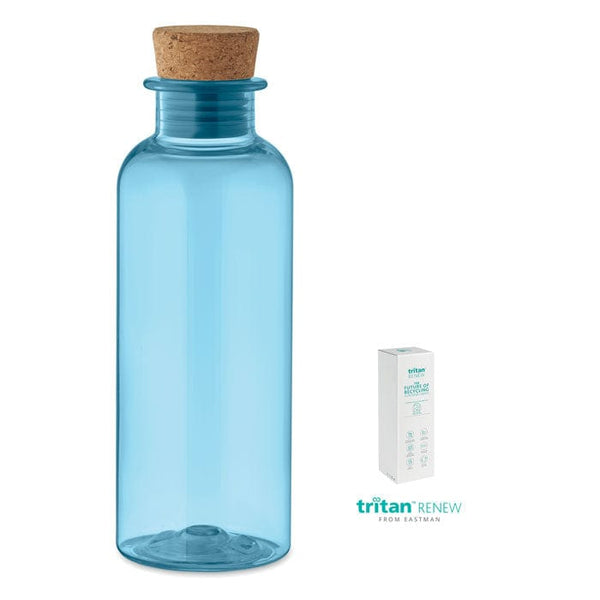 Bottiglia Tritan riciclato Renew™ 500ml Blu Trasparente - personalizzabile con logo