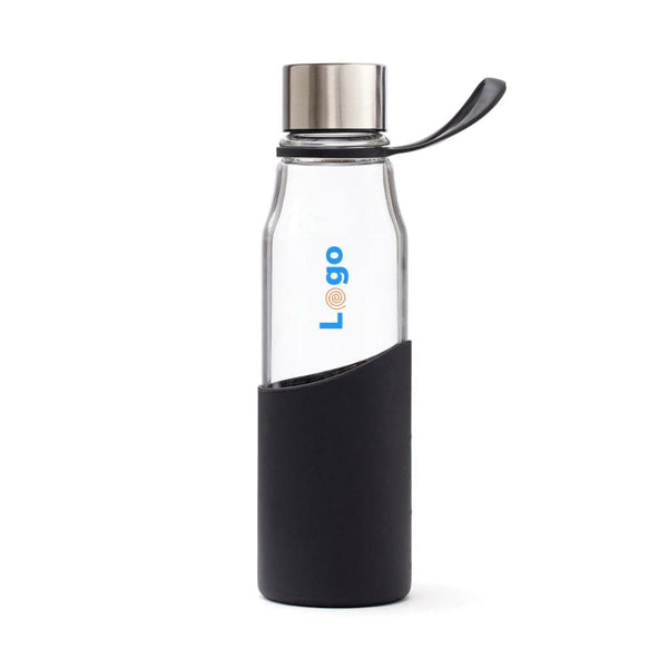 Bottiglia VINGA Lean Glass nero - personalizzabile con logo