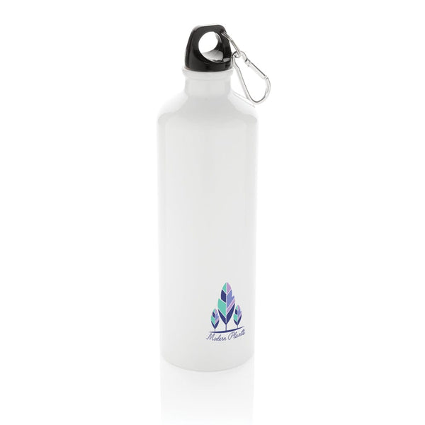 Bottiglia XL in alluminio con moschettone, 750ml - personalizzabile con logo