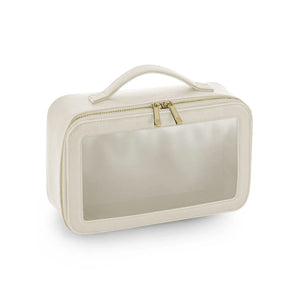 Boutique Clear Window Travel Case beige - personalizzabile con logo