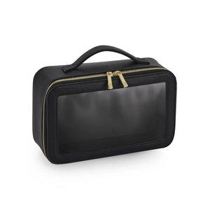 Boutique Clear Window Travel Case nero - personalizzabile con logo