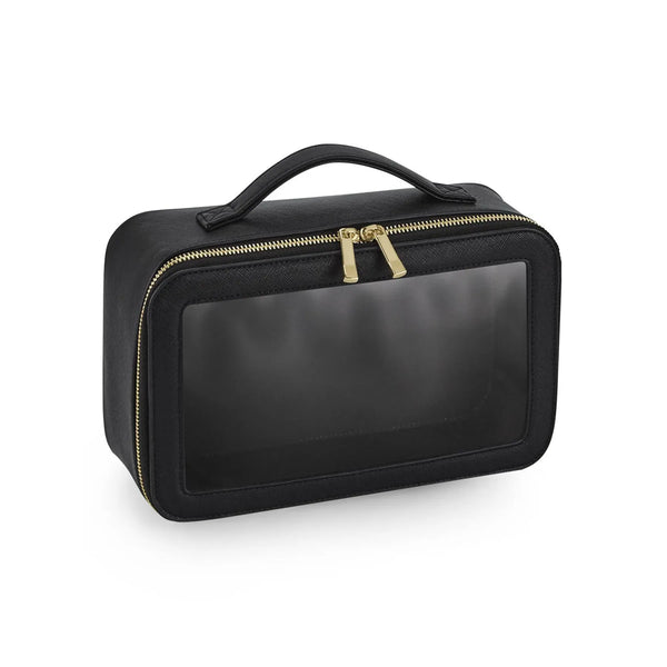 Boutique Clear Window Travel Case nero - personalizzabile con logo