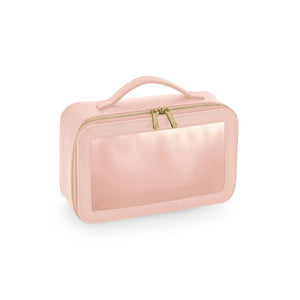 Boutique Clear Window Travel Case rosa - personalizzabile con logo