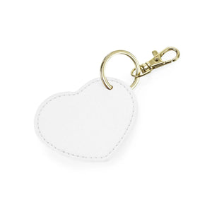 Boutique Heart Key Clip bianco - personalizzabile con logo