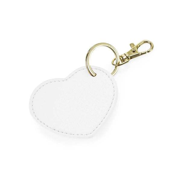 Boutique Heart Key Clip bianco - personalizzabile con logo