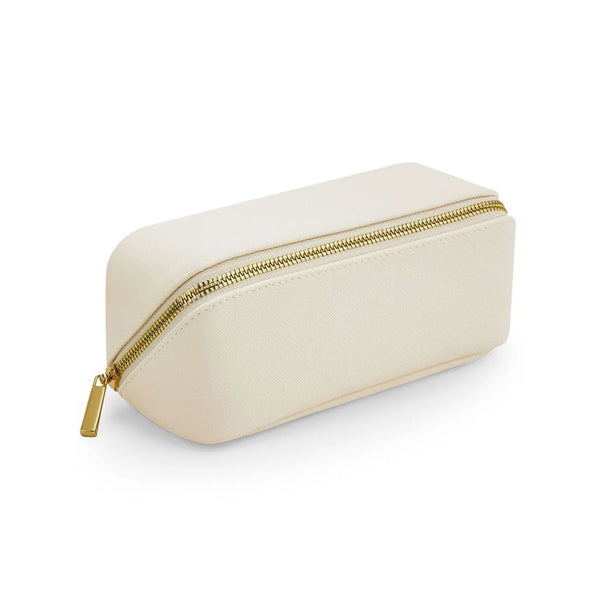 Boutique Open Flat Mini Accessory Case beige - personalizzabile con logo