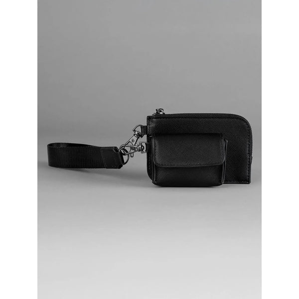Boutique Pouch Wristlet nero - personalizzabile con logo