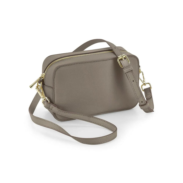 Boutique Structured Cross Body Bag marrone - personalizzabile con logo