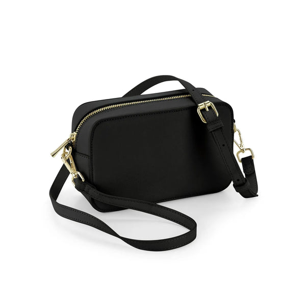 Boutique Structured Cross Body Bag nero - personalizzabile con logo