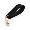 Boutique Wristlet Keyring nero - personalizzabile con logo