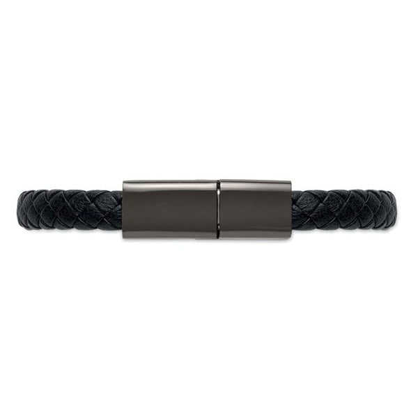 Bracciale con cavetto tipo-C Nero - personalizzabile con logo