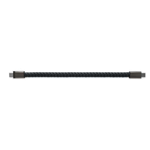 Bracciale con cavetto tipo-C Nero - personalizzabile con logo